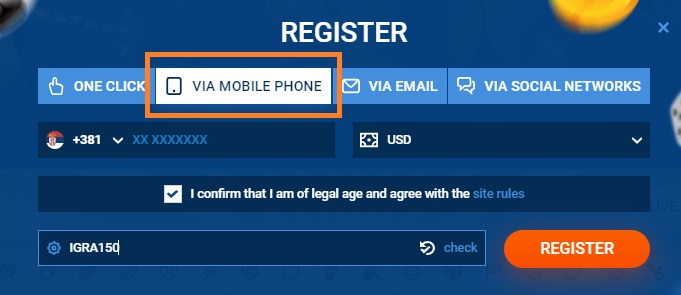 registro de teléfono móvil